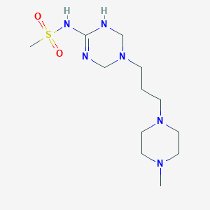 molecular formula C12H26N6O2S B14961727 N-{5-[3-(4-methylpiperazino)propyl]-1,4,5,6-tetrahydro-1,3,5-triazin-2-yl}methanesulfonamide 