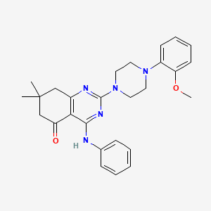 molecular formula C27H31N5O2 B14961765 2-[4-(2-methoxyphenyl)piperazin-1-yl]-7,7-dimethyl-4-(phenylamino)-7,8-dihydroquinazolin-5(6H)-one 