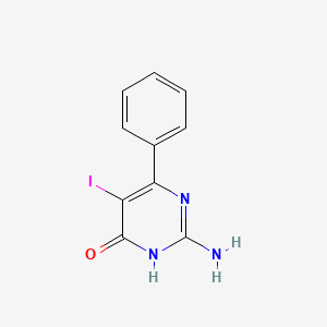 molecular formula C10H8IN3O B1496177 2-Amino-5-iodo-6-phenyl-4-pyrimidinone CAS No. 72943-43-2