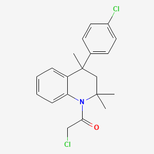 2-chloro-1-[4-(4-chlorophenyl)-2,2,4-trimethyl-3,4-dihydroquinolin-1(2H)-yl]ethanone