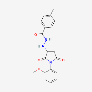 N'-[1-(2-methoxyphenyl)-2,5-dioxopyrrolidin-3-yl]-4-methylbenzohydrazide