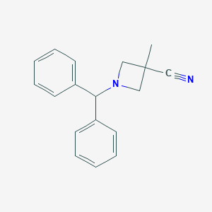 molecular formula C18H18N2 B149618 1-Benzhydryl-3-methylazetidine-3-carbonitrile CAS No. 133891-88-0