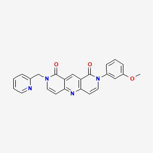 molecular formula C24H18N4O3 B14961805 2-(3-methoxyphenyl)-8-(pyridin-2-ylmethyl)pyrido[4,3-b][1,6]naphthyridine-1,9(2H,8H)-dione 