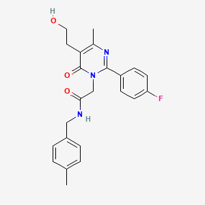 molecular formula C23H24FN3O3 B14961838 2-[2-(4-fluorophenyl)-5-(2-hydroxyethyl)-4-methyl-6-oxopyrimidin-1(6H)-yl]-N-(4-methylbenzyl)acetamide 