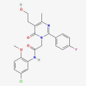 N-(5-chloro-2-methoxyphenyl)-2-[2-(4-fluorophenyl)-5-(2-hydroxyethyl)-4-methyl-6-oxopyrimidin-1(6H)-yl]acetamide