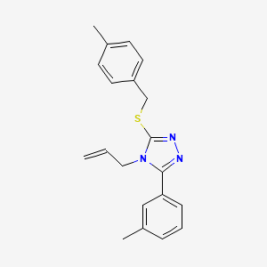 3-(3-methylphenyl)-5-{[(4-methylphenyl)methyl]sulfanyl}-4-(prop-2-en-1-yl)-4H-1,2,4-triazole