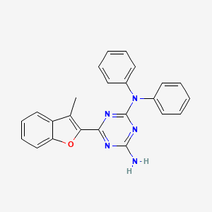 6-(3-methyl-1-benzofuran-2-yl)-N,N-diphenyl-1,3,5-triazine-2,4-diamine