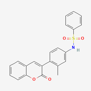 N-[3-methyl-4-(2-oxo-2H-chromen-3-yl)phenyl]benzenesulfonamide