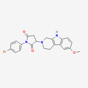 molecular formula C22H20BrN3O3 B14961895 1-(4-bromophenyl)-3-(6-methoxy-1,3,4,9-tetrahydro-2H-beta-carbolin-2-yl)pyrrolidine-2,5-dione 