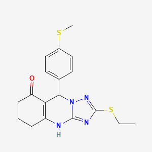 2-(ethylsulfanyl)-9-[4-(methylsulfanyl)phenyl]-5,6,7,9-tetrahydro[1,2,4]triazolo[5,1-b]quinazolin-8(4H)-one