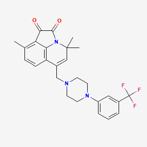 4,4,9-trimethyl-6-({4-[3-(trifluoromethyl)phenyl]piperazino}methyl)-4H-pyrrolo[3,2,1-ij]quinoline-1,2-dione