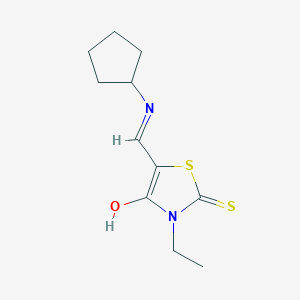 5-((Cyclopentylamino)methylidene)-3-ethyl-2-thioxo-1,3-thiazolidin-4-one