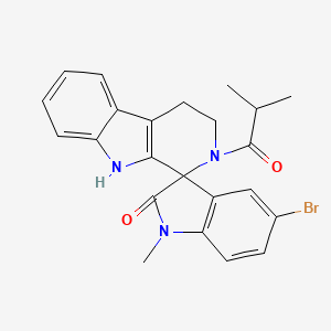 5'-bromo-1'-methyl-2-(2-methylpropanoyl)-2,3,4,9-tetrahydrospiro[beta-carboline-1,3'-indol]-2'(1'H)-one