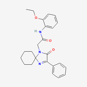 molecular formula C24H27N3O3 B14961930 N-(2-ethoxyphenyl)-2-(2-oxo-3-phenyl-1,4-diazaspiro[4.5]dec-3-en-1-yl)acetamide 