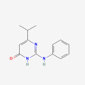 molecular formula C13H15N3O B14961937 2-anilino-6-isopropyl-4(3H)-pyrimidinone 