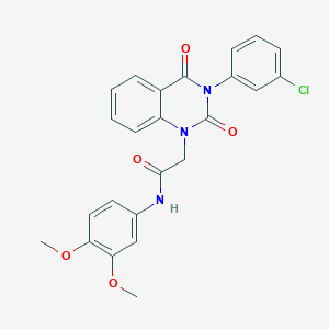 molecular formula C24H20ClN3O5 B14961940 2-[3-(3-chlorophenyl)-2,4-dioxo-3,4-dihydroquinazolin-1(2H)-yl]-N-(3,4-dimethoxyphenyl)acetamide 