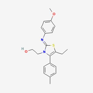 molecular formula C21H24N2O2S B14961948 2-[(2Z)-5-ethyl-2-[(4-methoxyphenyl)imino]-4-(4-methylphenyl)-1,3-thiazol-3(2H)-yl]ethanol 