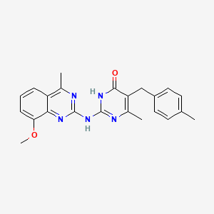 molecular formula C23H23N5O2 B14961962 2-[(8-methoxy-4-methylquinazolin-2-yl)amino]-6-methyl-5-(4-methylbenzyl)pyrimidin-4(3H)-one 