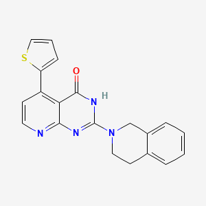 molecular formula C20H16N4OS B14961966 2-(3,4-dihydroisoquinolin-2(1H)-yl)-5-(thiophen-2-yl)pyrido[2,3-d]pyrimidin-4(3H)-one 