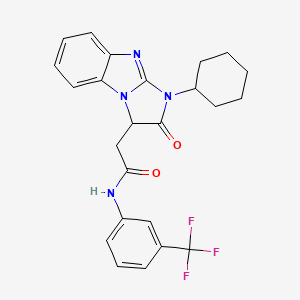 2-(1-cyclohexyl-2-oxo-2,3-dihydro-1H-imidazo[1,2-a]benzimidazol-3-yl)-N-[3-(trifluoromethyl)phenyl]acetamide