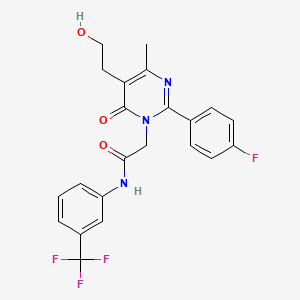 2-[2-(4-fluorophenyl)-5-(2-hydroxyethyl)-4-methyl-6-oxopyrimidin-1(6H)-yl]-N-[3-(trifluoromethyl)phenyl]acetamide