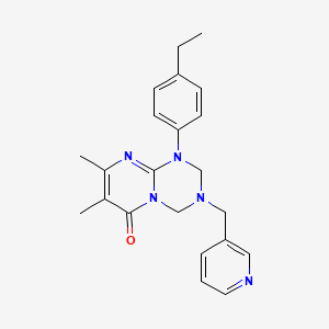 1-(4-ethylphenyl)-7,8-dimethyl-3-(pyridin-3-ylmethyl)-1,2,3,4-tetrahydro-6H-pyrimido[1,2-a][1,3,5]triazin-6-one