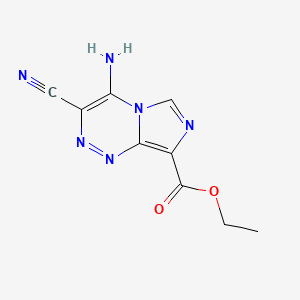 molecular formula C9H8N6O2 B14962008 Ethyl 4-amino-3-cyanoimidazo[5,1-c][1,2,4]triazine-8-carboxylate 