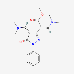 Methyl 3-(dimethylamino)-2-(4-((dimethylamino)methylene)-5-oxo-1-phenyl-4,5-dihydro-1H-pyrazol-3-yl)acrylate