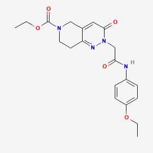 ethyl 2-{2-[(4-ethoxyphenyl)amino]-2-oxoethyl}-3-oxo-3,5,7,8-tetrahydropyrido[4,3-c]pyridazine-6(2H)-carboxylate