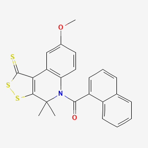 (8-methoxy-4,4-dimethyl-1-thioxo-1,4-dihydro-5H-[1,2]dithiolo[3,4-c]quinolin-5-yl)(1-naphthyl)methanone