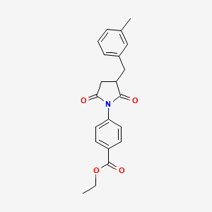 Ethyl 4-[3-(3-methylbenzyl)-2,5-dioxopyrrolidin-1-yl]benzoate