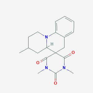 molecular formula C19H23N3O3 B14962095 1',3,3'-trimethyl-2,3,4,4a-tetrahydro-1H,2'H,6H-spiro[pyrido[1,2-a]quinoline-5,5'-pyrimidine]-2',4',6'(1'H,3'H)-trione 