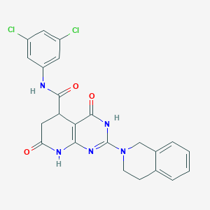 N-(3,5-dichlorophenyl)-2-(3,4-dihydroisoquinolin-2(1H)-yl)-4,7-dioxo-3,4,5,6,7,8-hexahydropyrido[2,3-d]pyrimidine-5-carboxamide