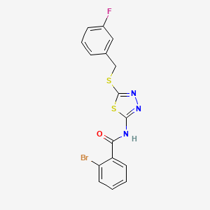 molecular formula C16H11BrFN3OS2 B14962126 2-bromo-N-(5-((3-fluorobenzyl)thio)-1,3,4-thiadiazol-2-yl)benzamide 