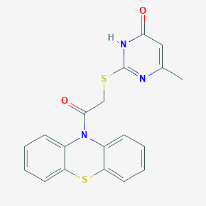 2-[(4-hydroxy-6-methylpyrimidin-2-yl)sulfanyl]-1-(10H-phenothiazin-10-yl)ethanone