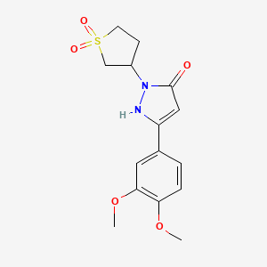 3-(3,4-dimethoxyphenyl)-1-(1,1-dioxidotetrahydrothiophen-3-yl)-1H-pyrazol-5-ol