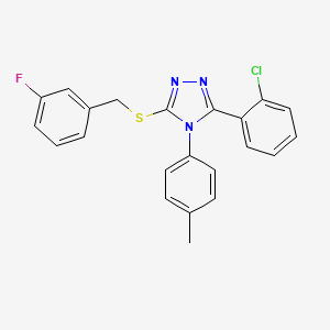 3-(2-chlorophenyl)-5-{[(3-fluorophenyl)methyl]sulfanyl}-4-(4-methylphenyl)-4H-1,2,4-triazole