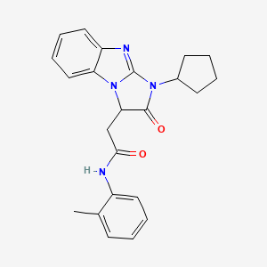 2-(1-cyclopentyl-2-oxo-2,3-dihydro-1H-imidazo[1,2-a]benzimidazol-3-yl)-N-(2-methylphenyl)acetamide