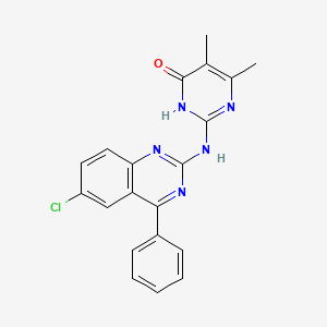 molecular formula C20H16ClN5O B14962155 2-[(6-chloro-4-phenylquinazolin-2-yl)amino]-5,6-dimethylpyrimidin-4(1H)-one 