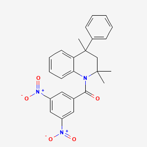 (3,5-dinitrophenyl)(2,2,4-trimethyl-4-phenyl-3,4-dihydroquinolin-1(2H)-yl)methanone