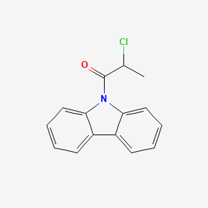 molecular formula C15H12ClNO B14962166 1-Carbazol-9-yl-2-chloropropan-1-one 