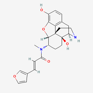 molecular formula C24H26N2O5 B1496218 Descyclopropylmethyl Nalfurafine 
