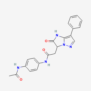 N-[4-(acetylamino)phenyl]-2-(2-oxo-7-phenyl-2,3-dihydro-1H-imidazo[1,2-b]pyrazol-3-yl)acetamide