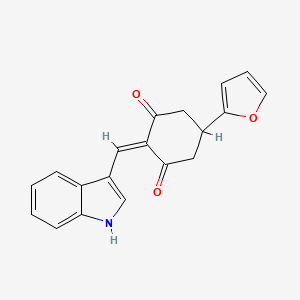 5-(furan-2-yl)-2-(1H-indol-3-ylmethylidene)cyclohexane-1,3-dione