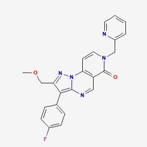 molecular formula C23H18FN5O2 B14962259 3-(4-fluorophenyl)-2-(methoxymethyl)-7-(2-pyridylmethyl)pyrazolo[1,5-a]pyrido[3,4-e]pyrimidin-6(7H)-one 