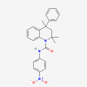 molecular formula C25H25N3O3 B14962275 2,2,4-trimethyl-N-(4-nitrophenyl)-4-phenyl-3,4-dihydroquinoline-1(2H)-carboxamide 