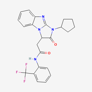 2-(1-cyclopentyl-2-oxo-2,3-dihydro-1H-imidazo[1,2-a]benzimidazol-3-yl)-N-[2-(trifluoromethyl)phenyl]acetamide