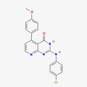 molecular formula C20H15ClN4O2 B14962300 2-[(4-chlorophenyl)amino]-5-(4-methoxyphenyl)pyrido[2,3-d]pyrimidin-4(3H)-one 