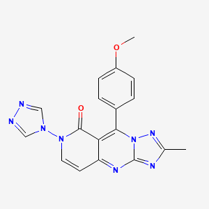 9-(4-methoxyphenyl)-2-methyl-7-(4H-1,2,4-triazol-4-yl)pyrido[4,3-d][1,2,4]triazolo[1,5-a]pyrimidin-8(7H)-one