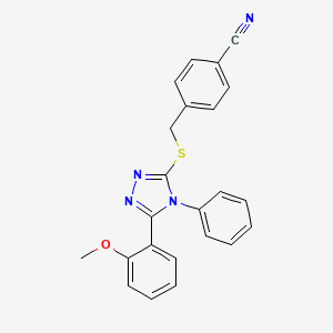 4-({[5-(2-methoxyphenyl)-4-phenyl-4H-1,2,4-triazol-3-yl]sulfanyl}methyl)benzonitrile